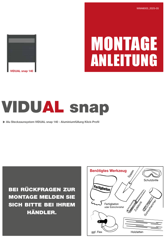 Vorschau: Montageanleitung VIDUAL snap